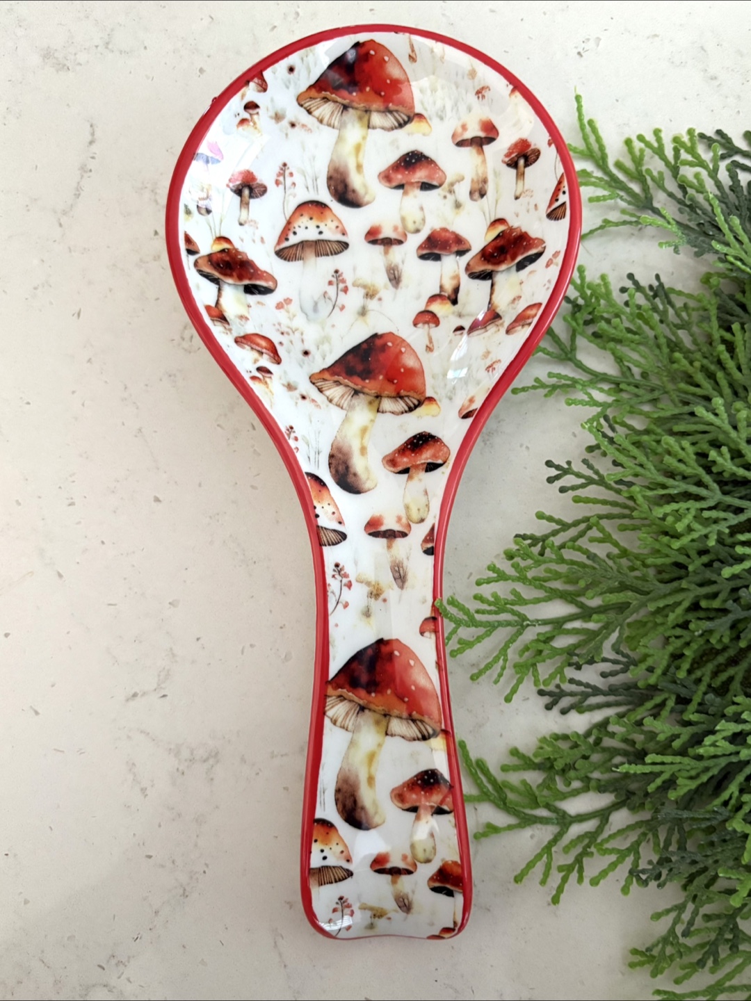 Strawberry Street Spoon Rest - Mushroom Print