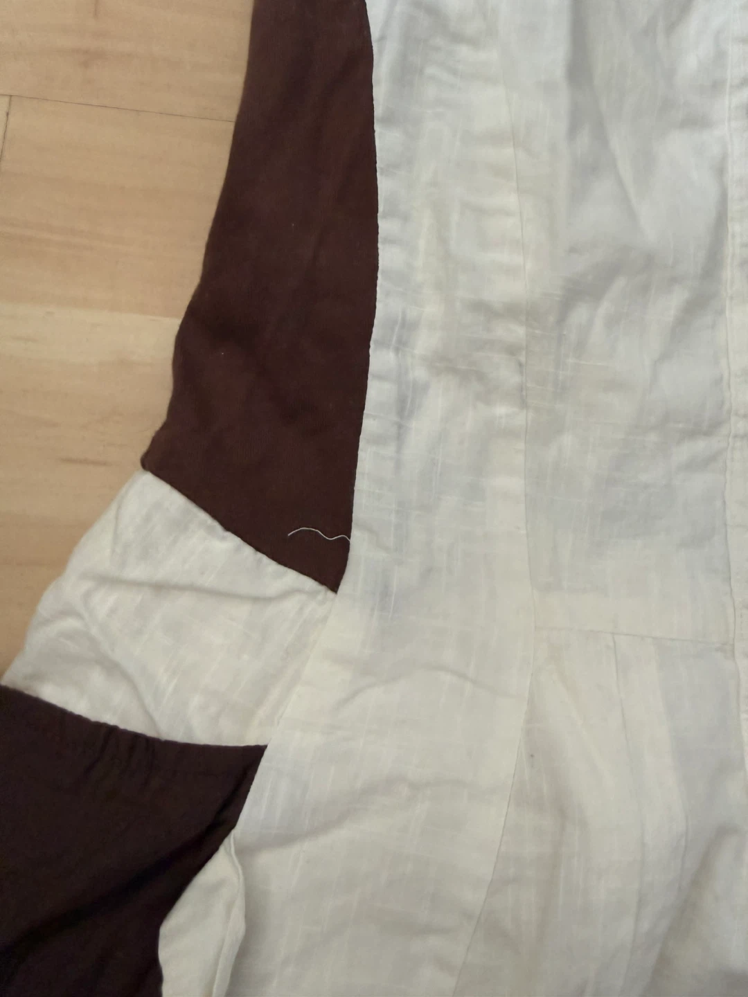Bubble skirt dress from Japan white and brown - photo 3