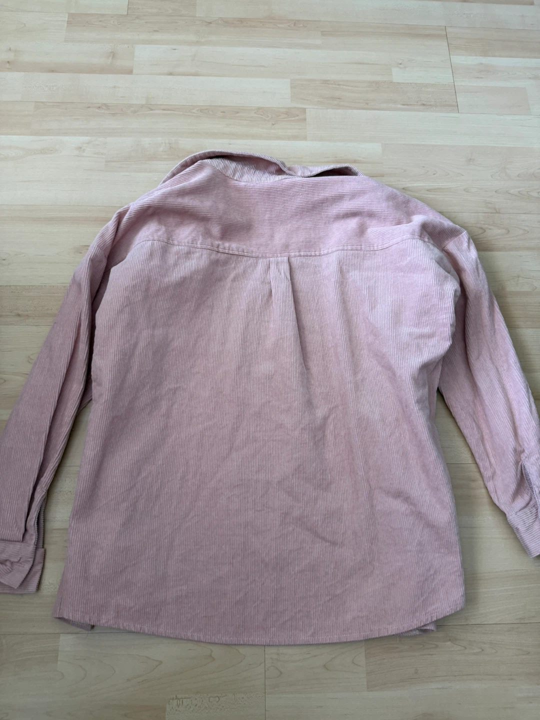 Pink Corduroy Button down Shirt Jacket - photo 4