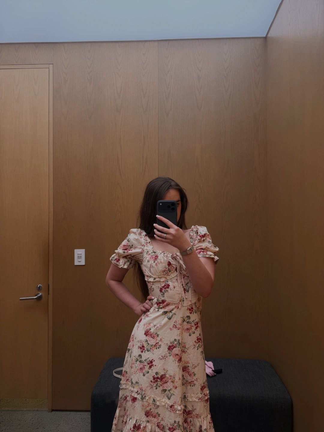 Floral Puff Sleeve Midi Dress - photo 3