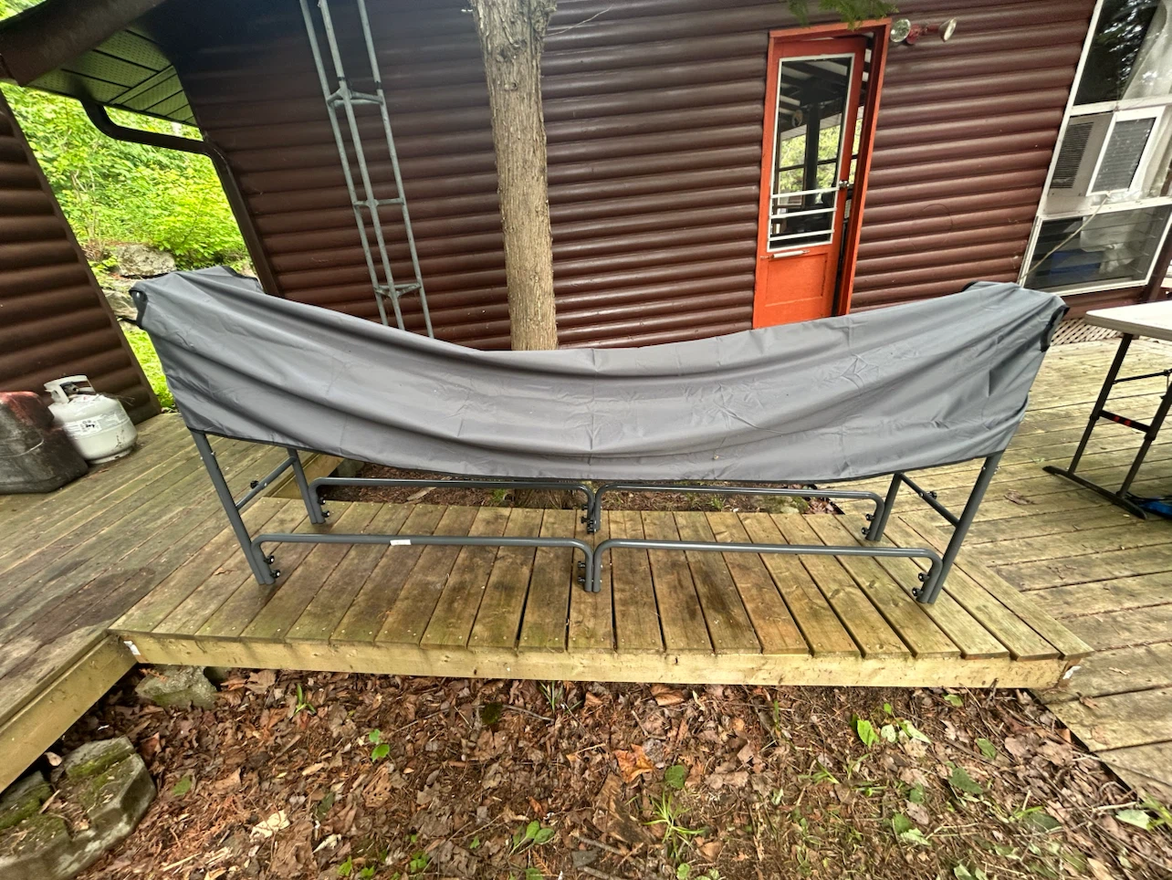 Grey Metal firewood Stand