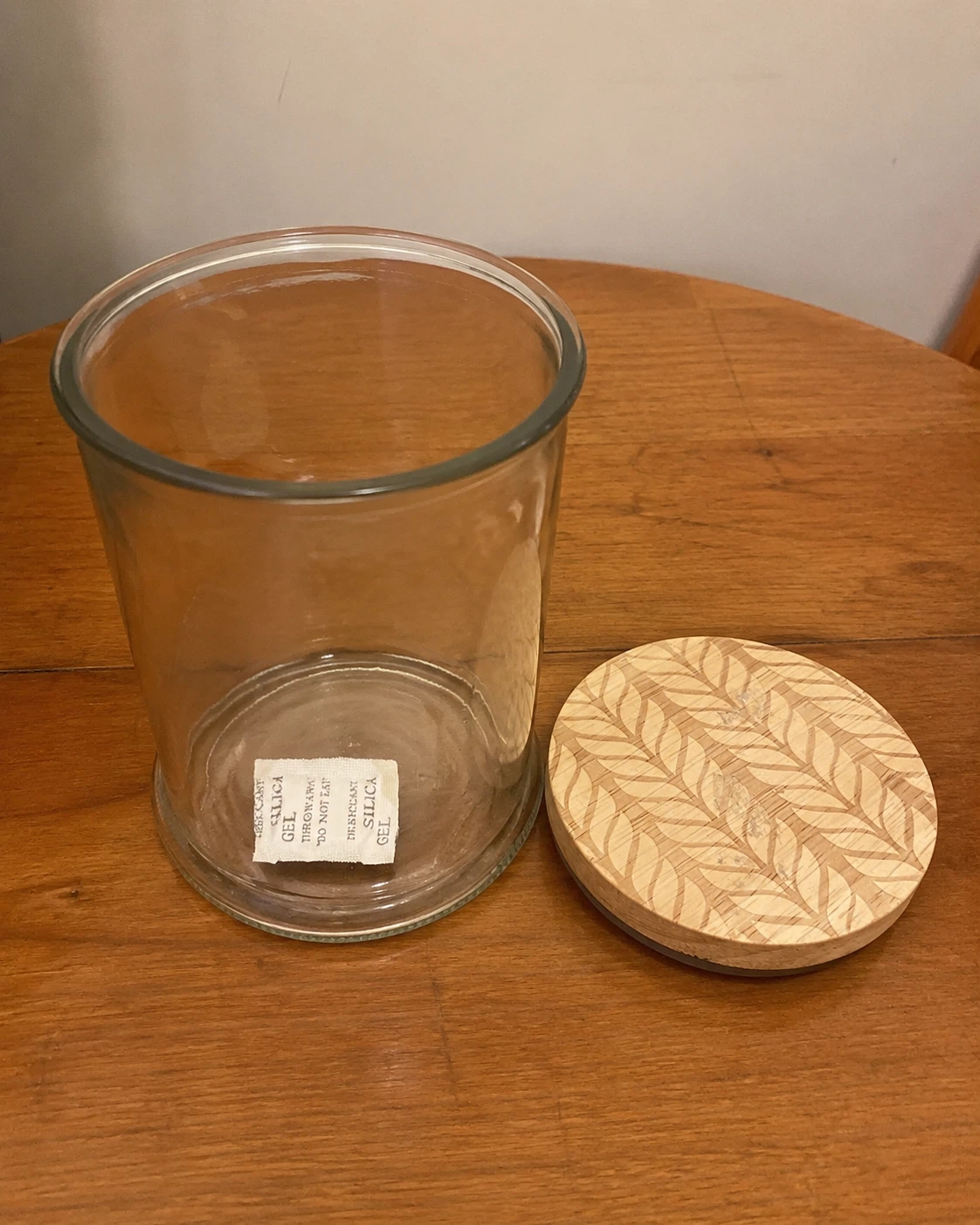 Glass Storage Jar with Wood Lid - photo 2