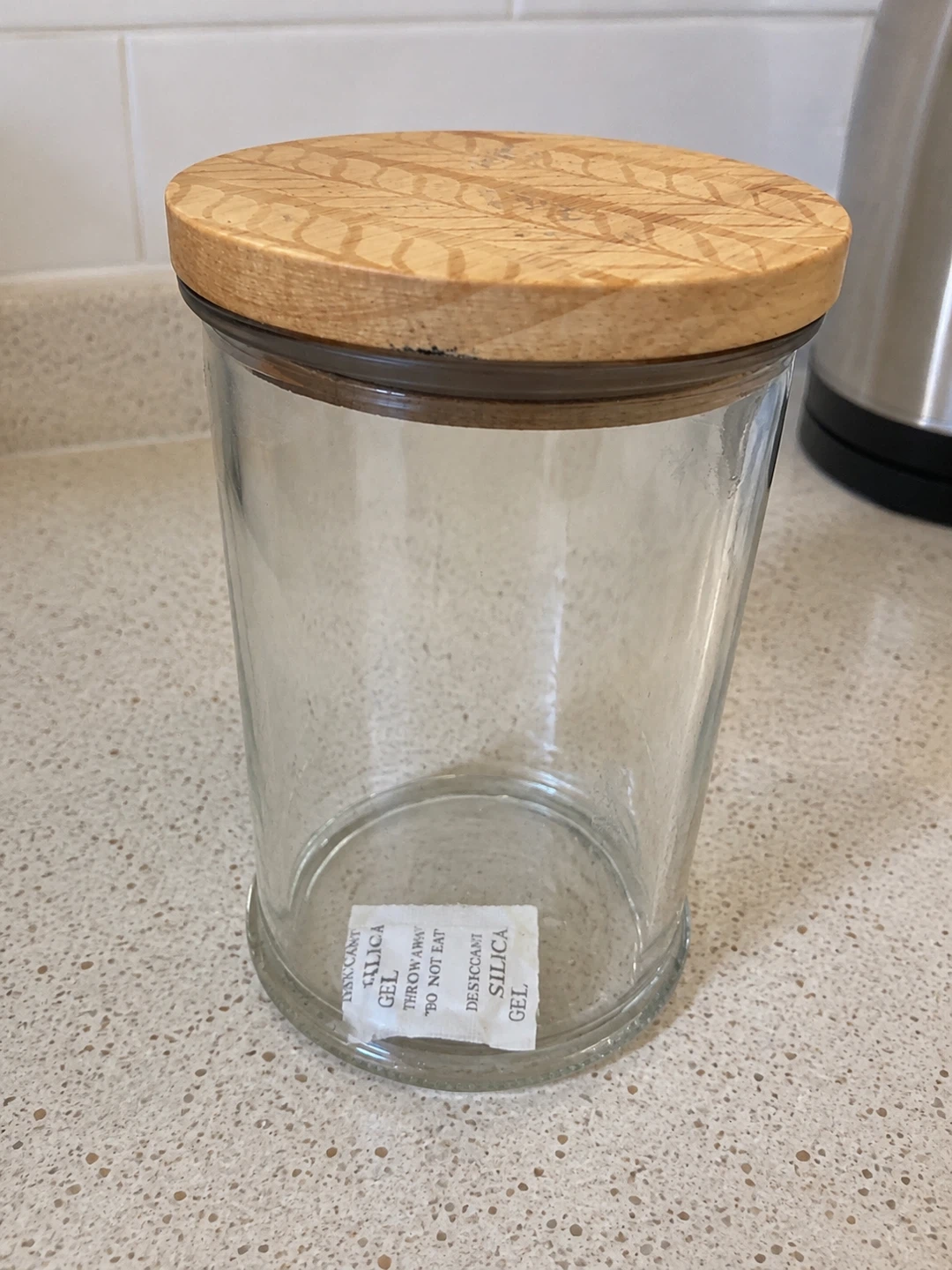 Glass Storage Jar with Wood Lid - photo 3