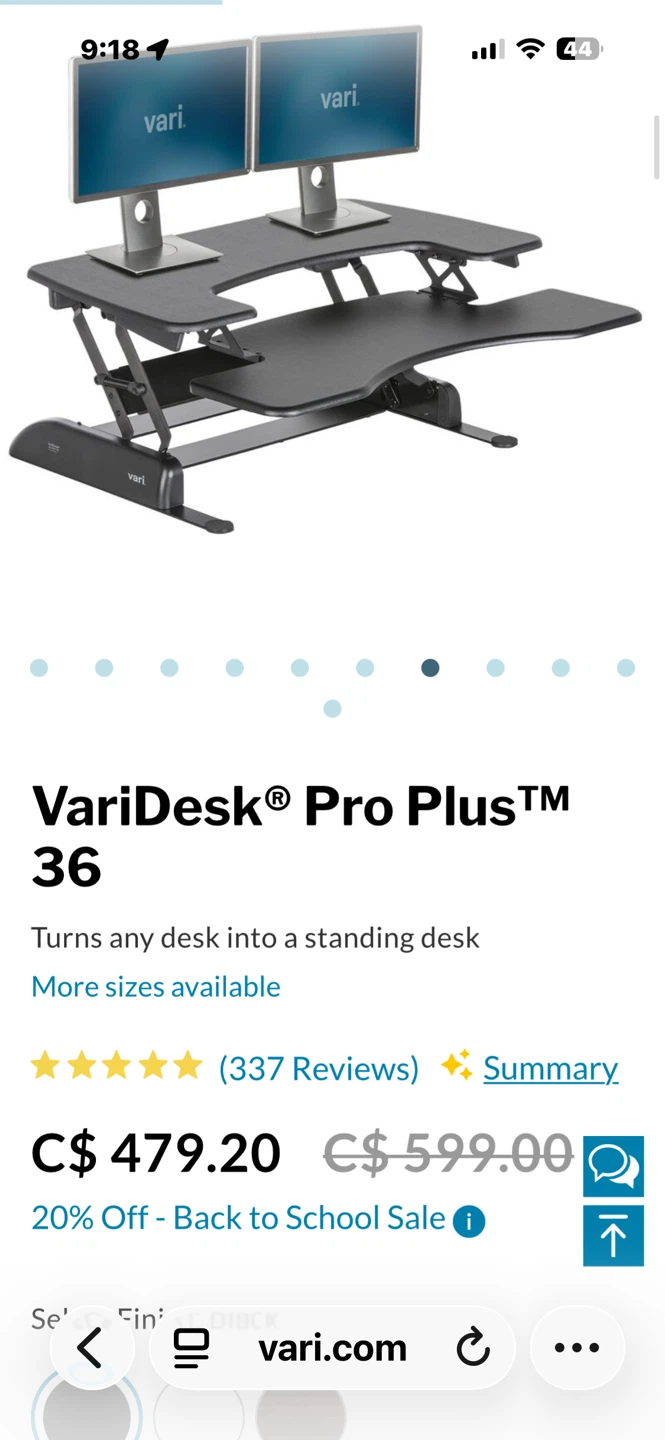 VariDesk Pro Plus 36 Standing Desk Converter - photo 3