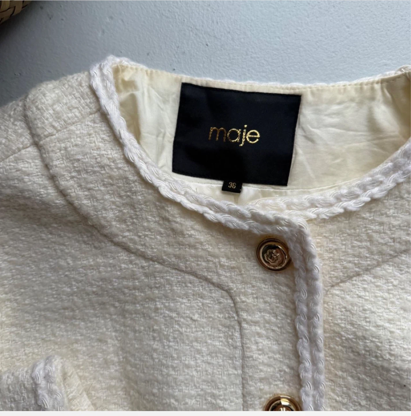 Maje Cream Tweed Blazer - photo 3
