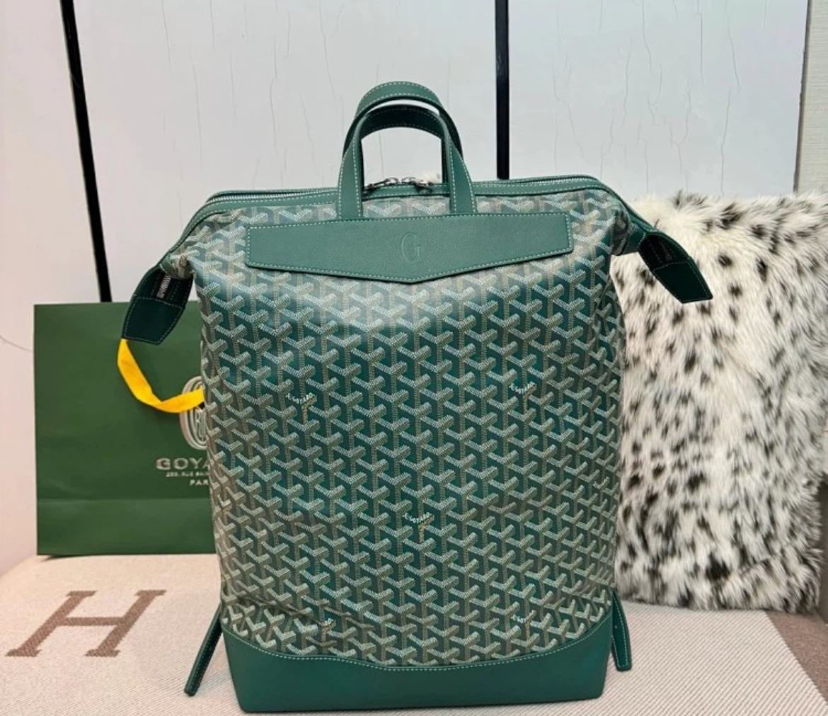 Goyard Green Monogram Backpack