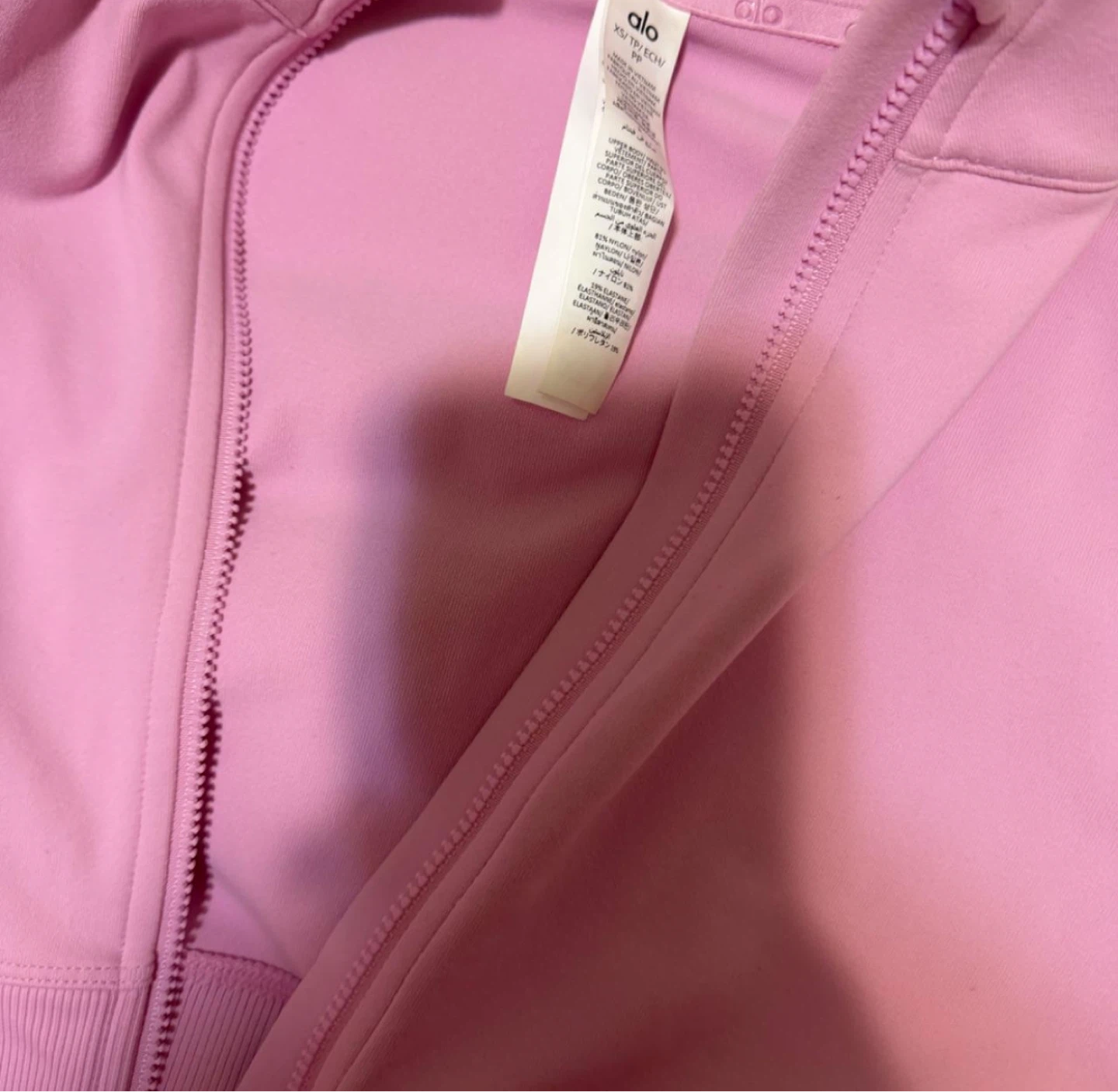 ALO Airbrush Corset Full Zip Jacket - Pink - photo 4
