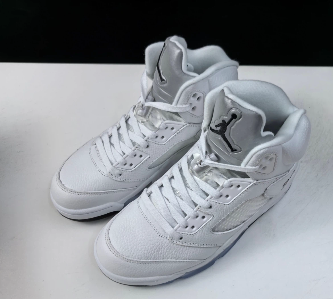 Nike Air Jordan 5 Retro white metallic - photo 5