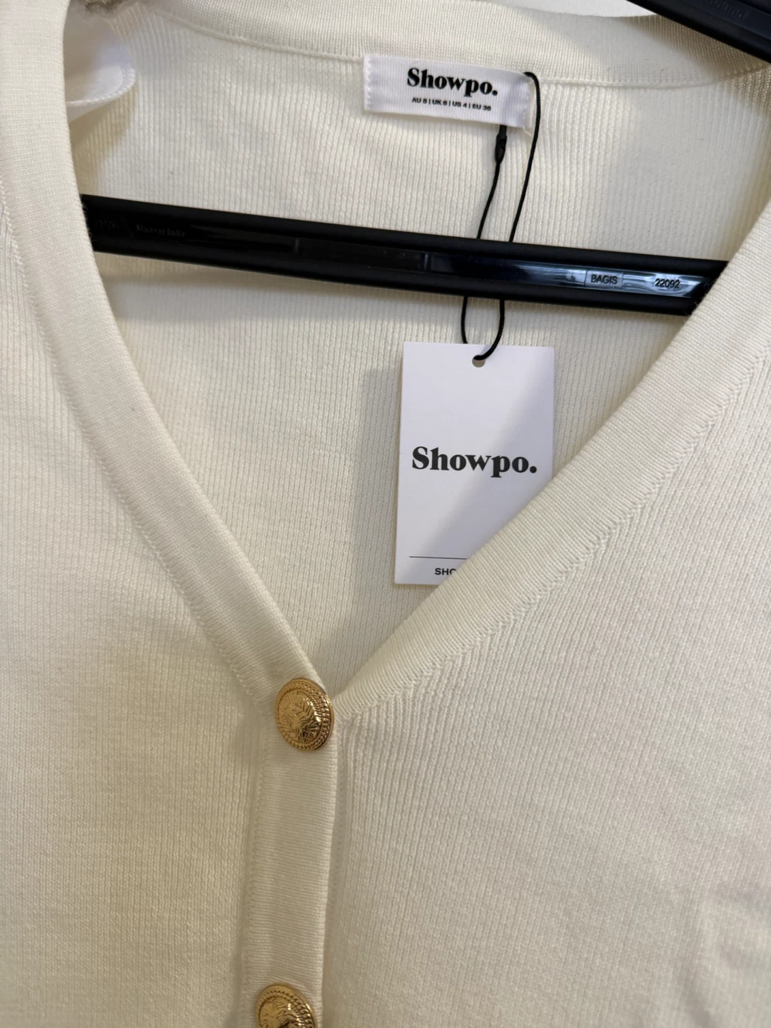 Showpo Cream Knit Button-Up Dress - photo 4