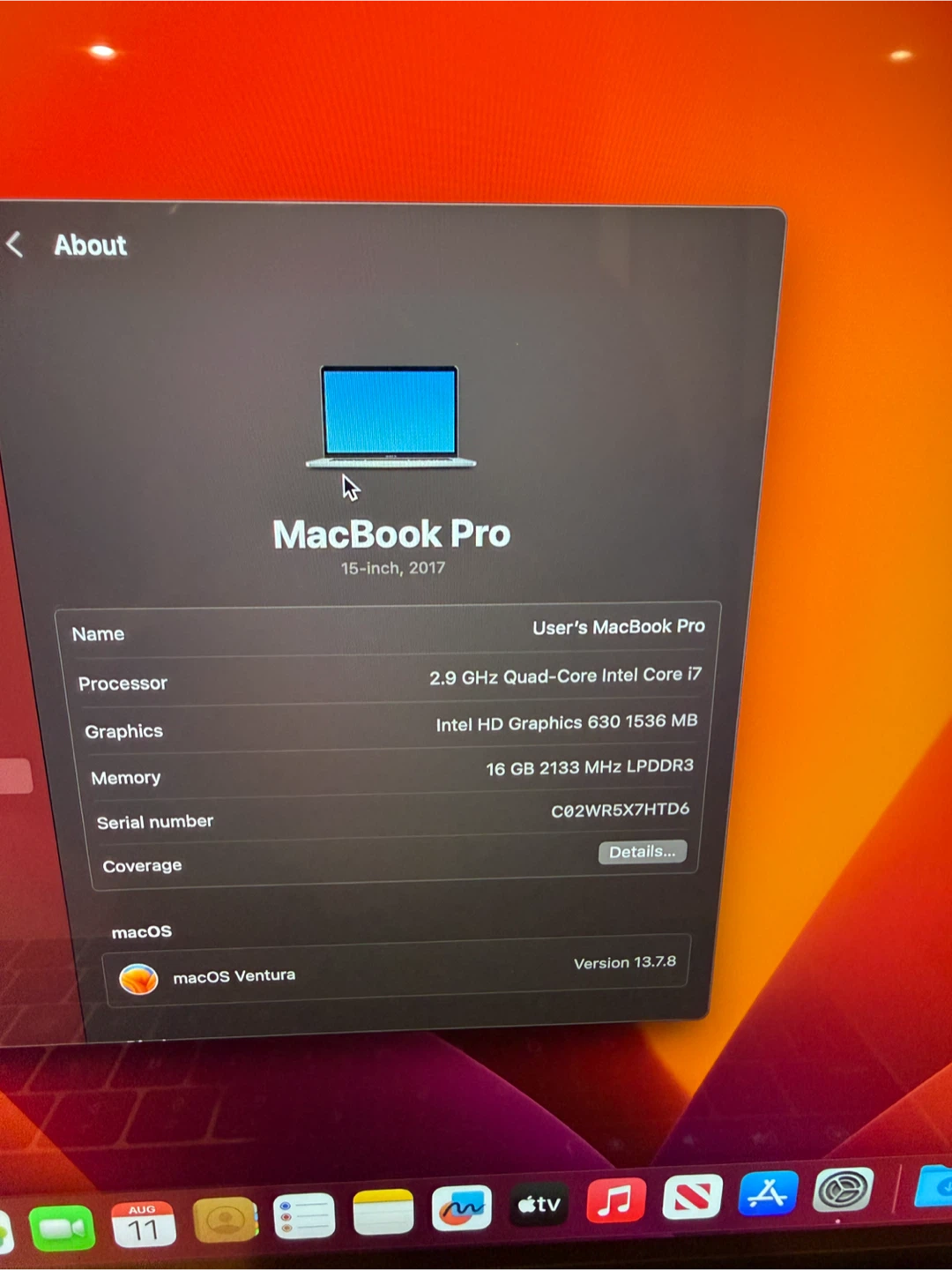 Apple MacBook Pro 15-Inch (2017) – Space Gray - photo 2