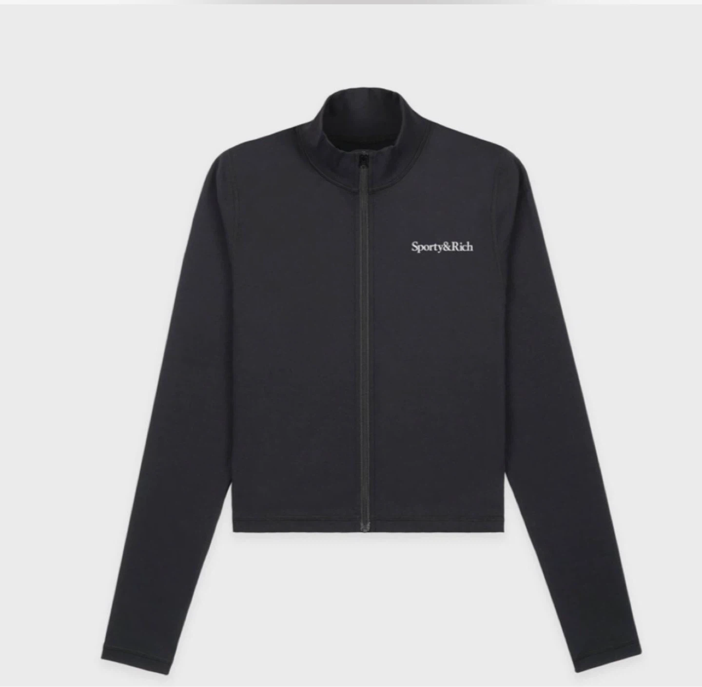 Sporty & Rich Black Zip-Up Track Jacket - photo 2