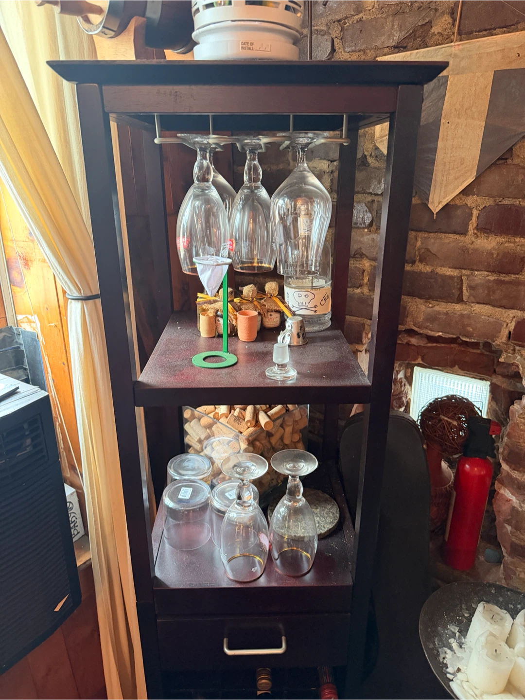 Wooden Wine Rack and Glass Holder - photo 2