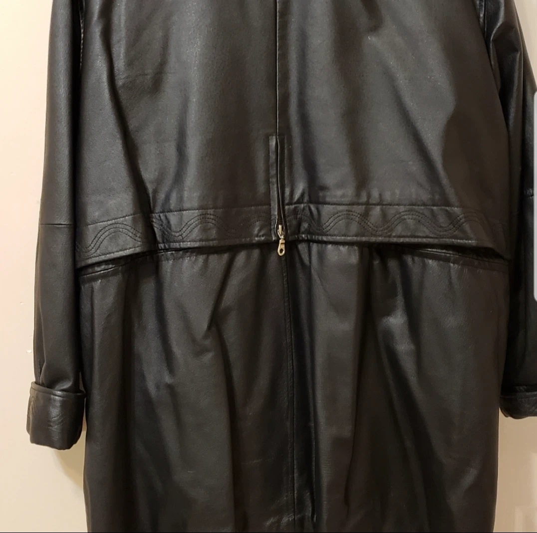 XL ladies Black Leather Jacket