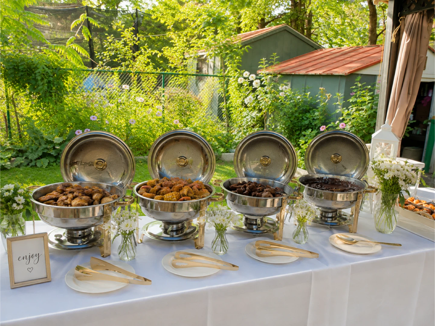 Gold Chafing Dish Rental - 4 Pack Set - photo 2