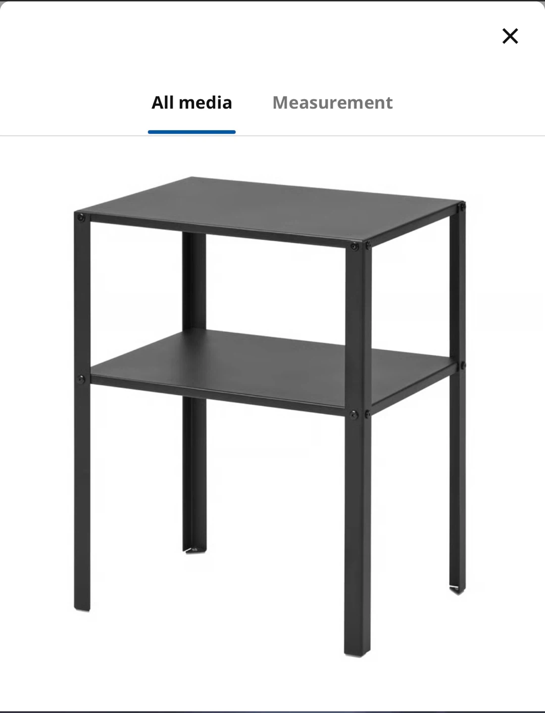 Black Two-Tiered Side Table