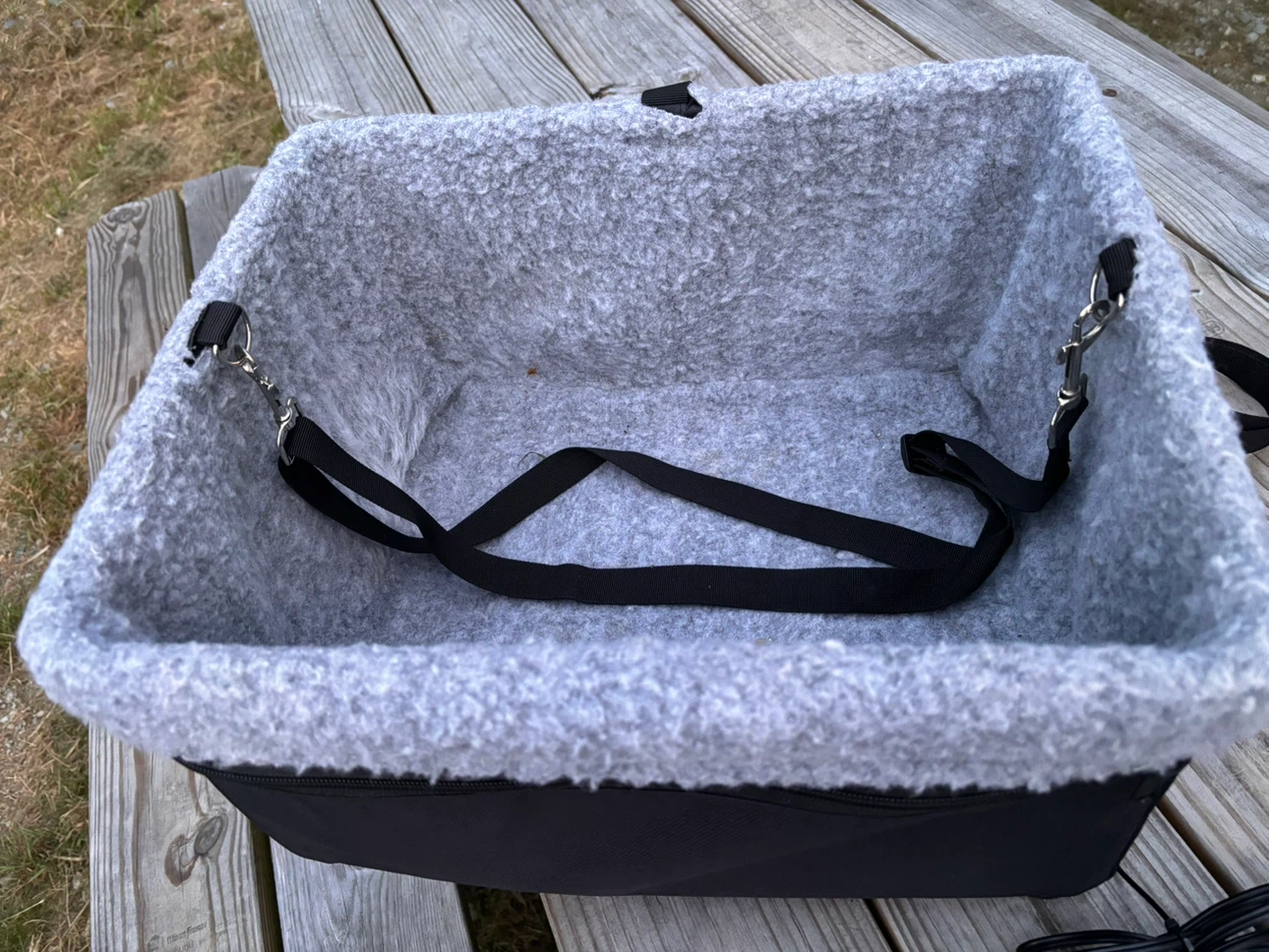 Grey Dog Car Seat Booster