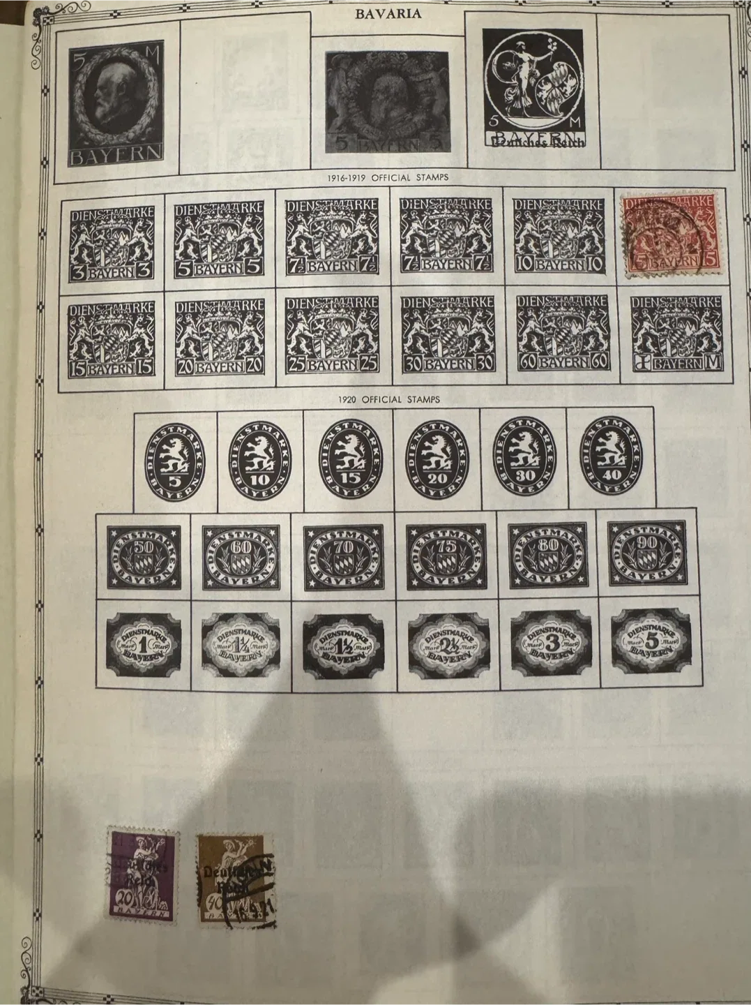 Very Old Bavaria Postage Stamps - photo 2