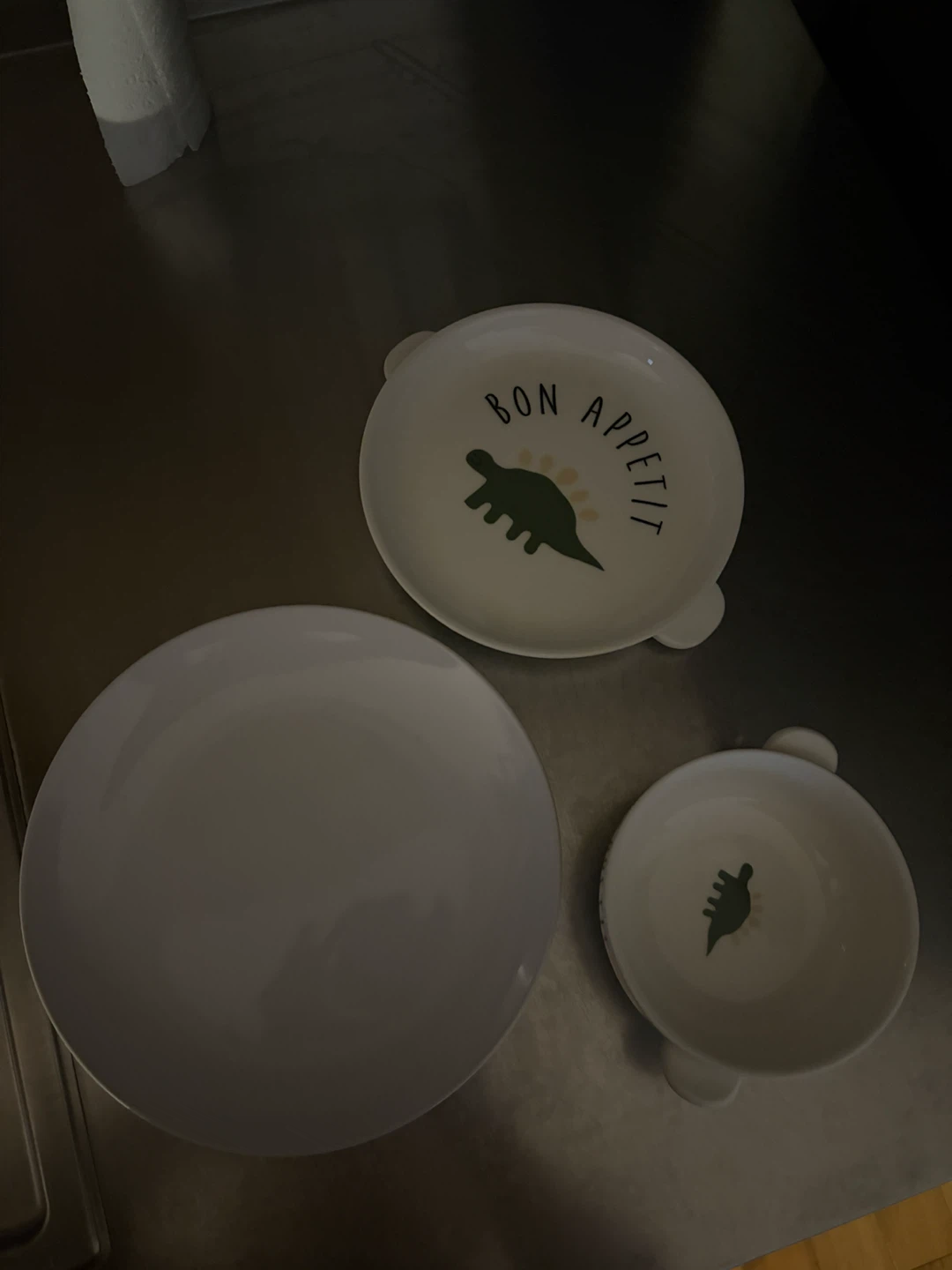 Korean Cute Dinosaur Plate and Bowl Set