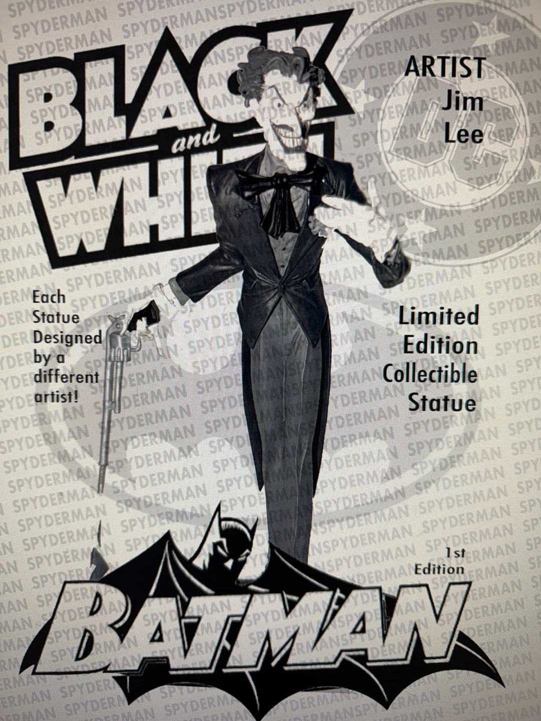 DC Comics Batman Black and White Joker Statue by Jim Lee