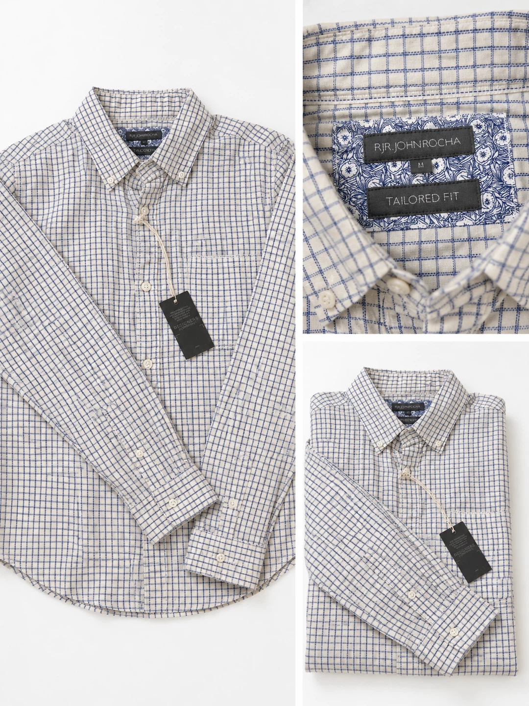 RJR John Rocha Men's Button-Up Shirt - Size M