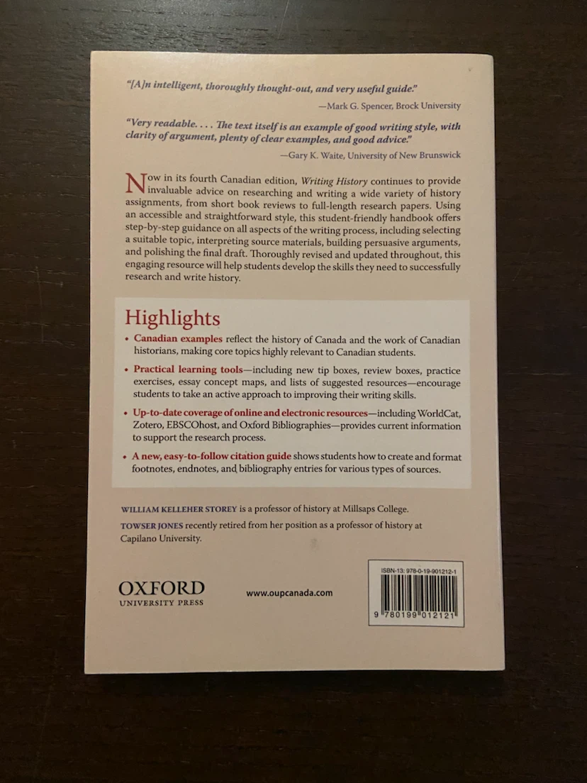 Writing History: A Guide for Canadian Students, Fourth Edition - photo 2