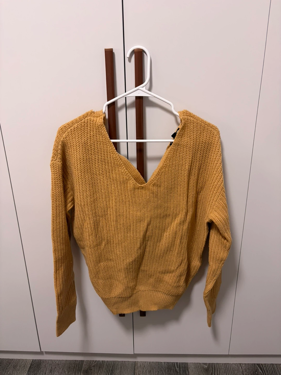 Fashion Nova Mustard Yellow Twisted Sweater