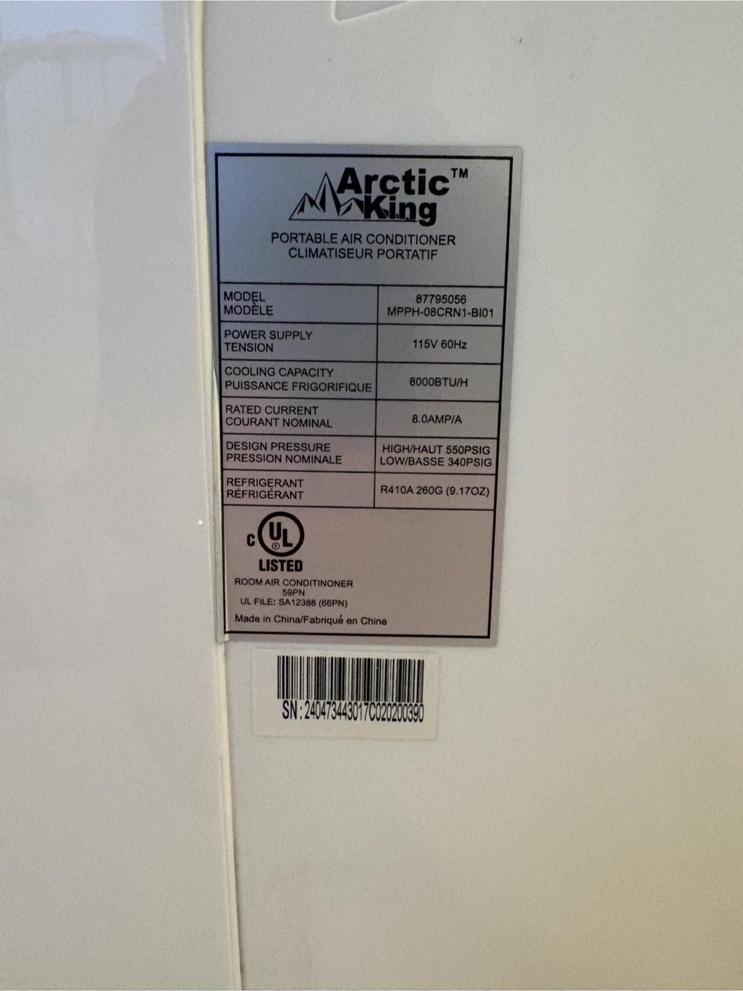 Arctic King Portable Air Conditioner - photo 2