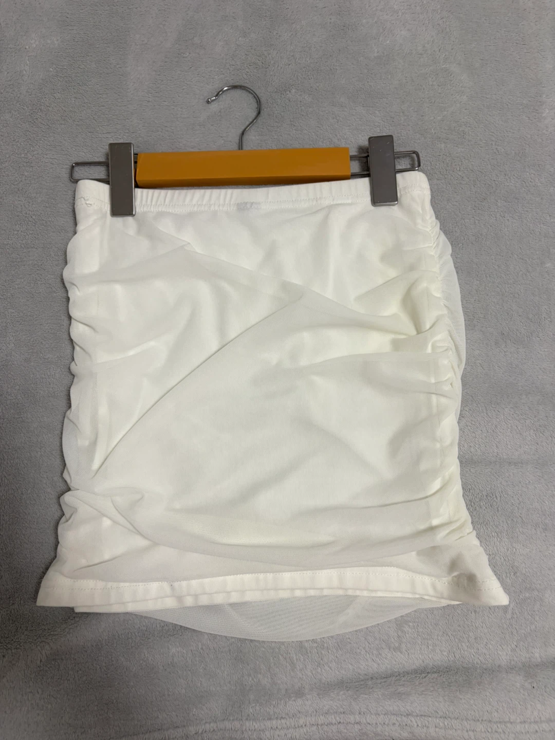 White ruched strapless top - photo 3
