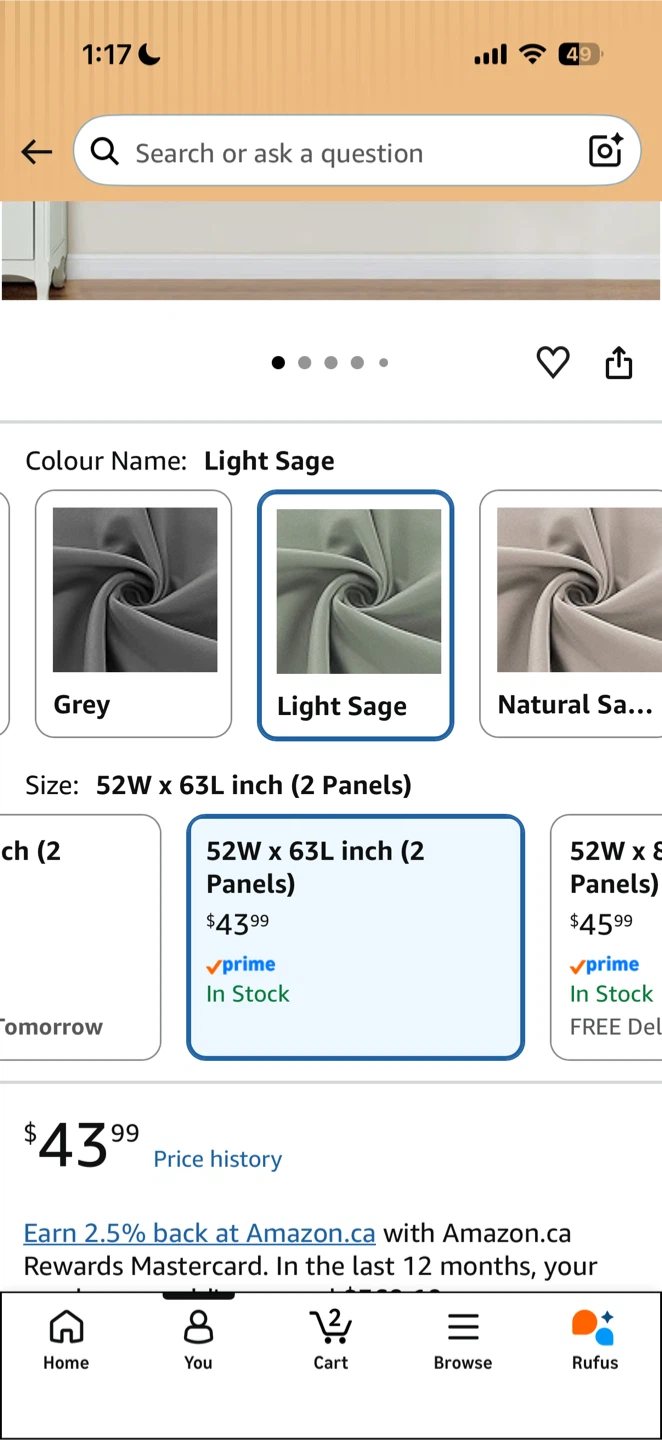 Sage Green Eyelet Curtains (Set of 2) - photo 2