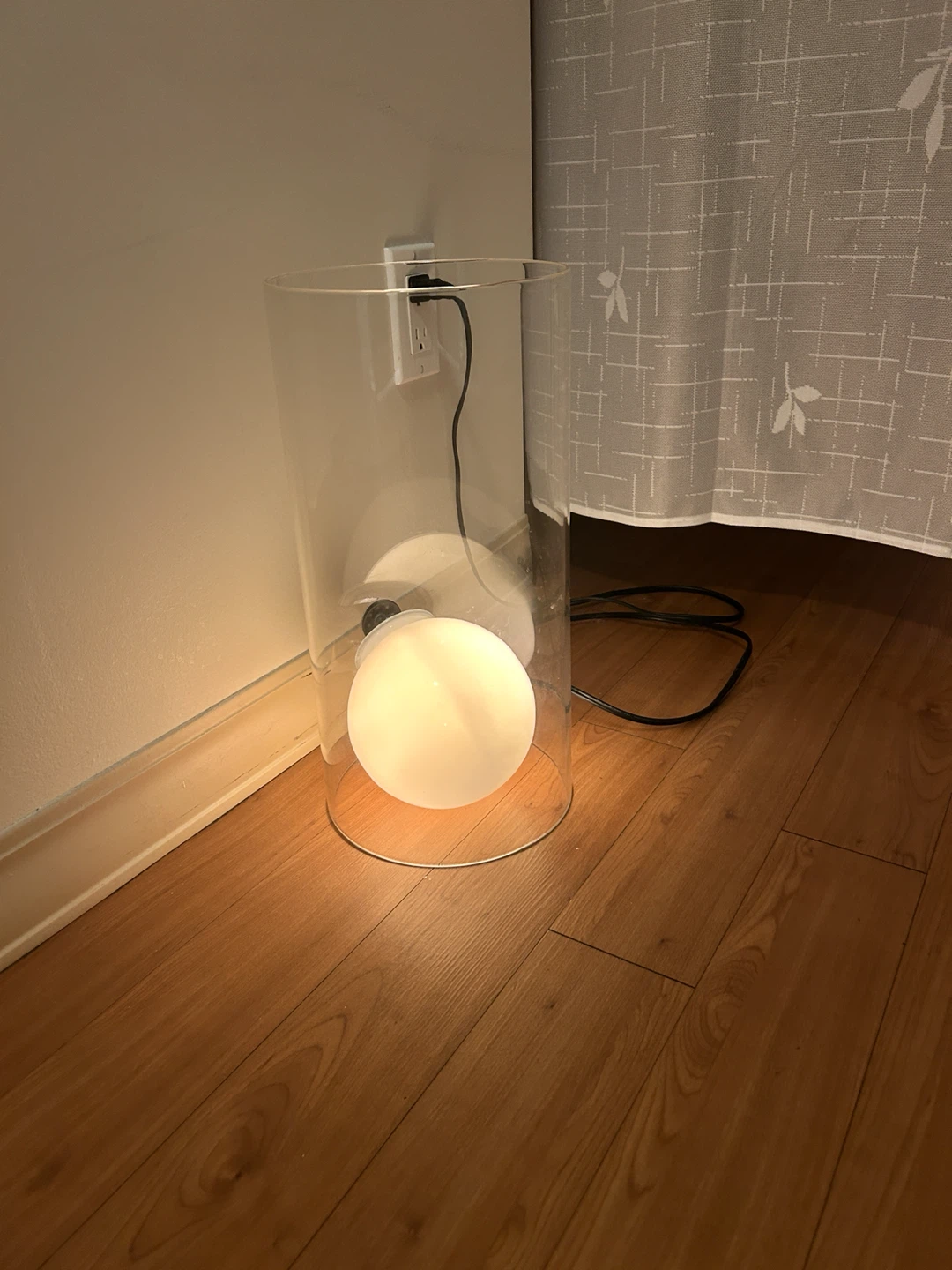 Cylindrical Glass Lamp