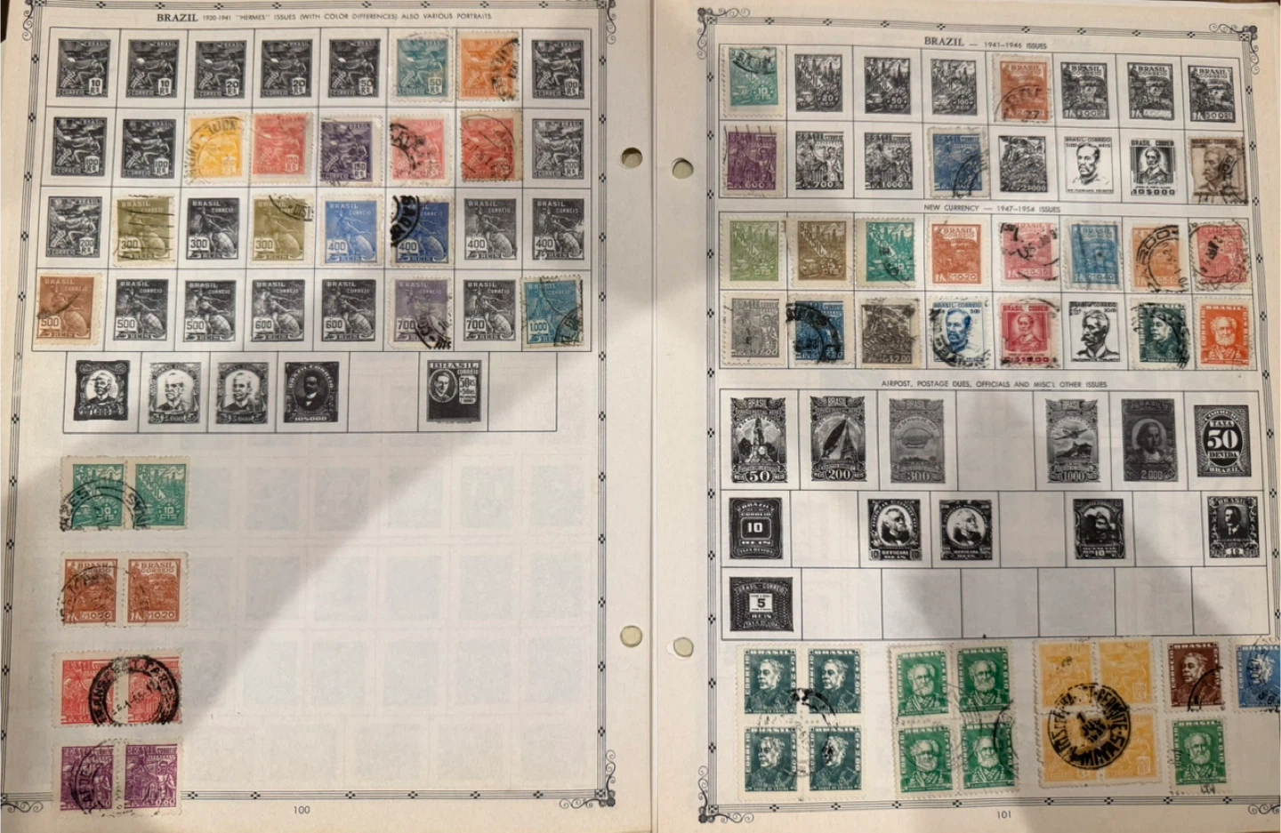 Very Old Postage Stamps From Brazil