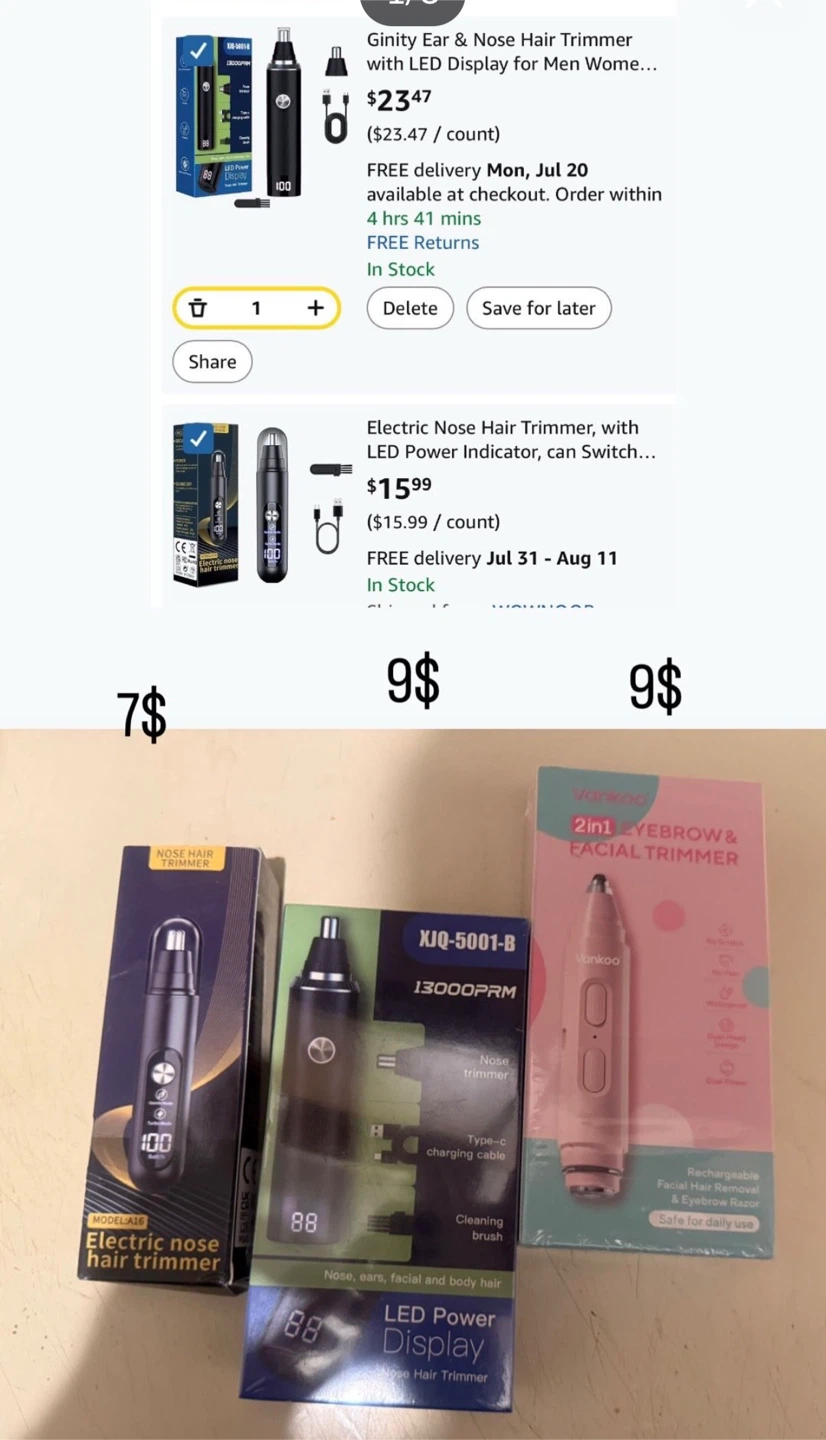 Electric Nose Hair Trimmer with LED Display - photo 2