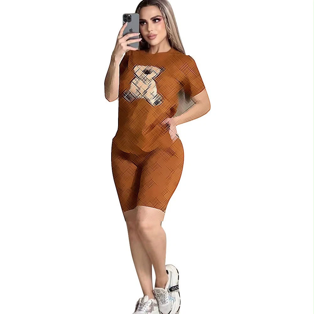 Women's Teddy Bear Graphic Tee & Shorts Set - photo 4