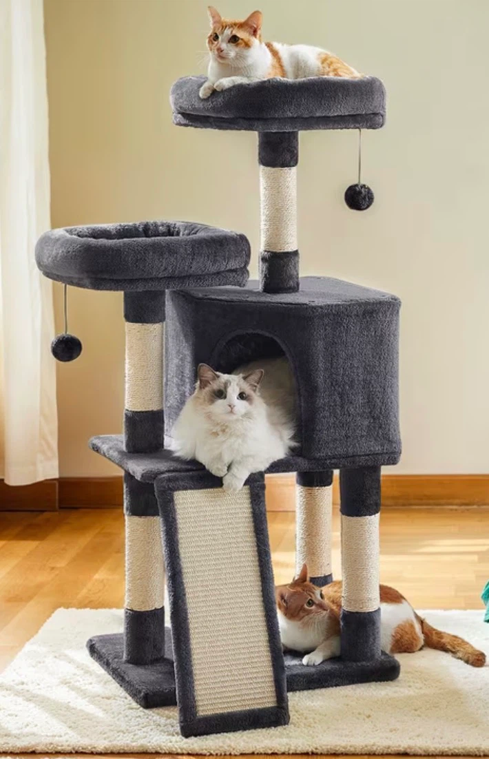 Multi-level Cat Tree Condo with Scratching Post