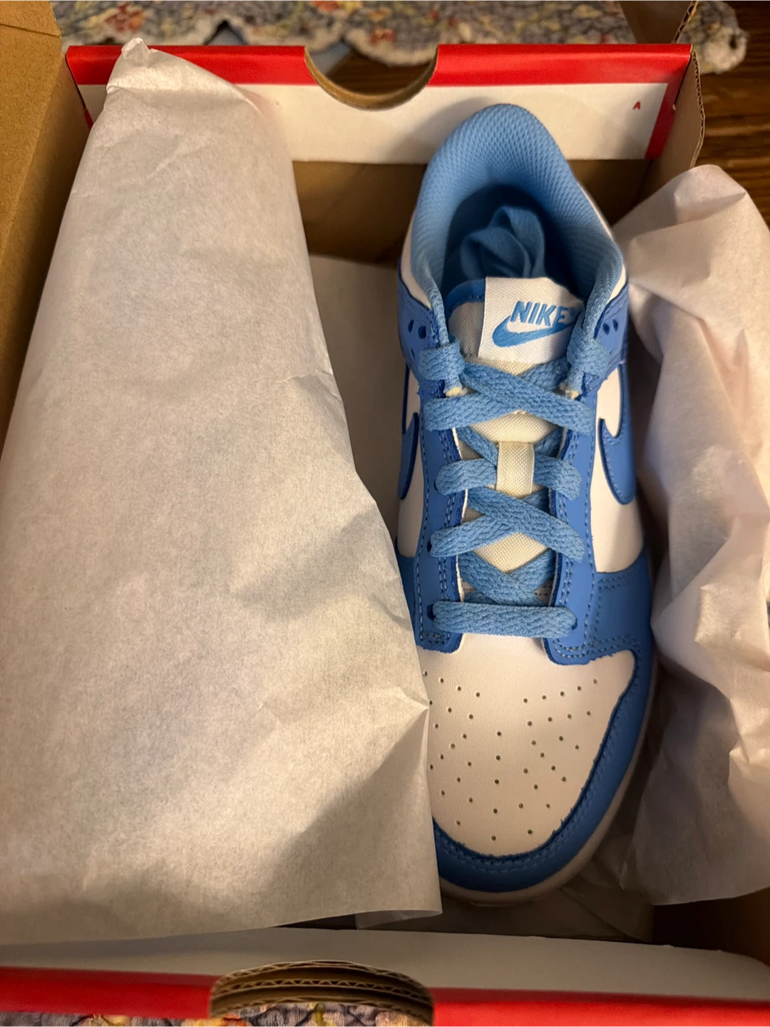 Nike Dunk Low (PS) White/University Blue - photo 2