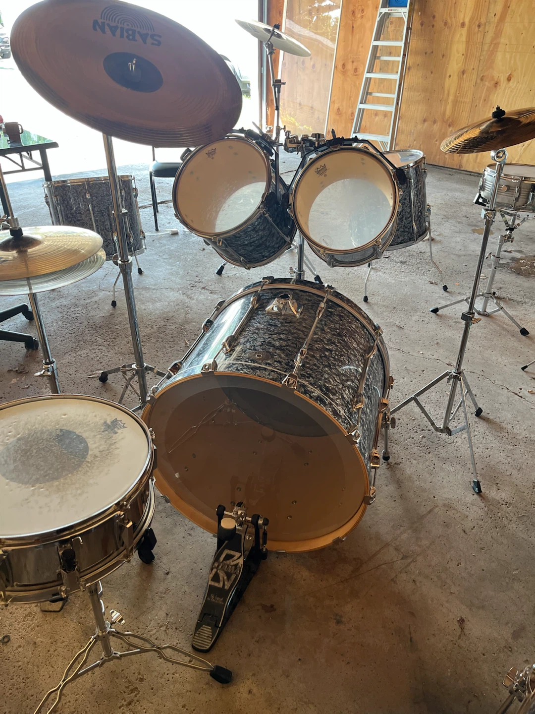 Vintage TAMA Black Diamond Pearl Drum Set - photo 2