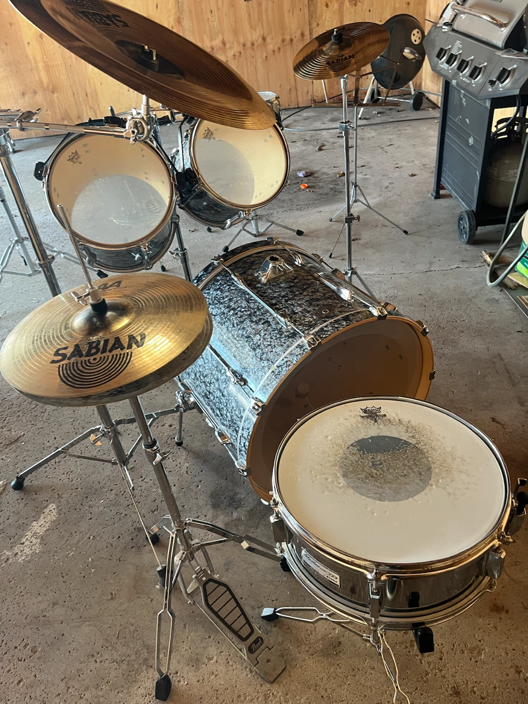 Vintage TAMA Black Diamond Pearl Drum Set - photo 3