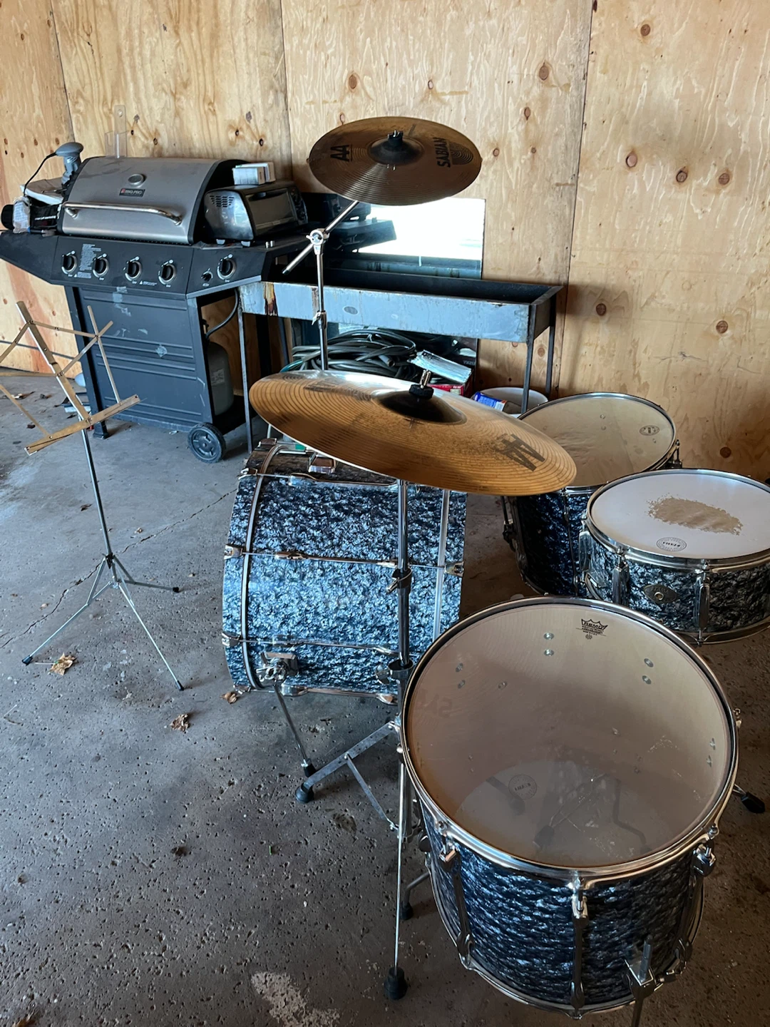 Vintage TAMA Black Diamond Pearl Drum Set - photo 2
