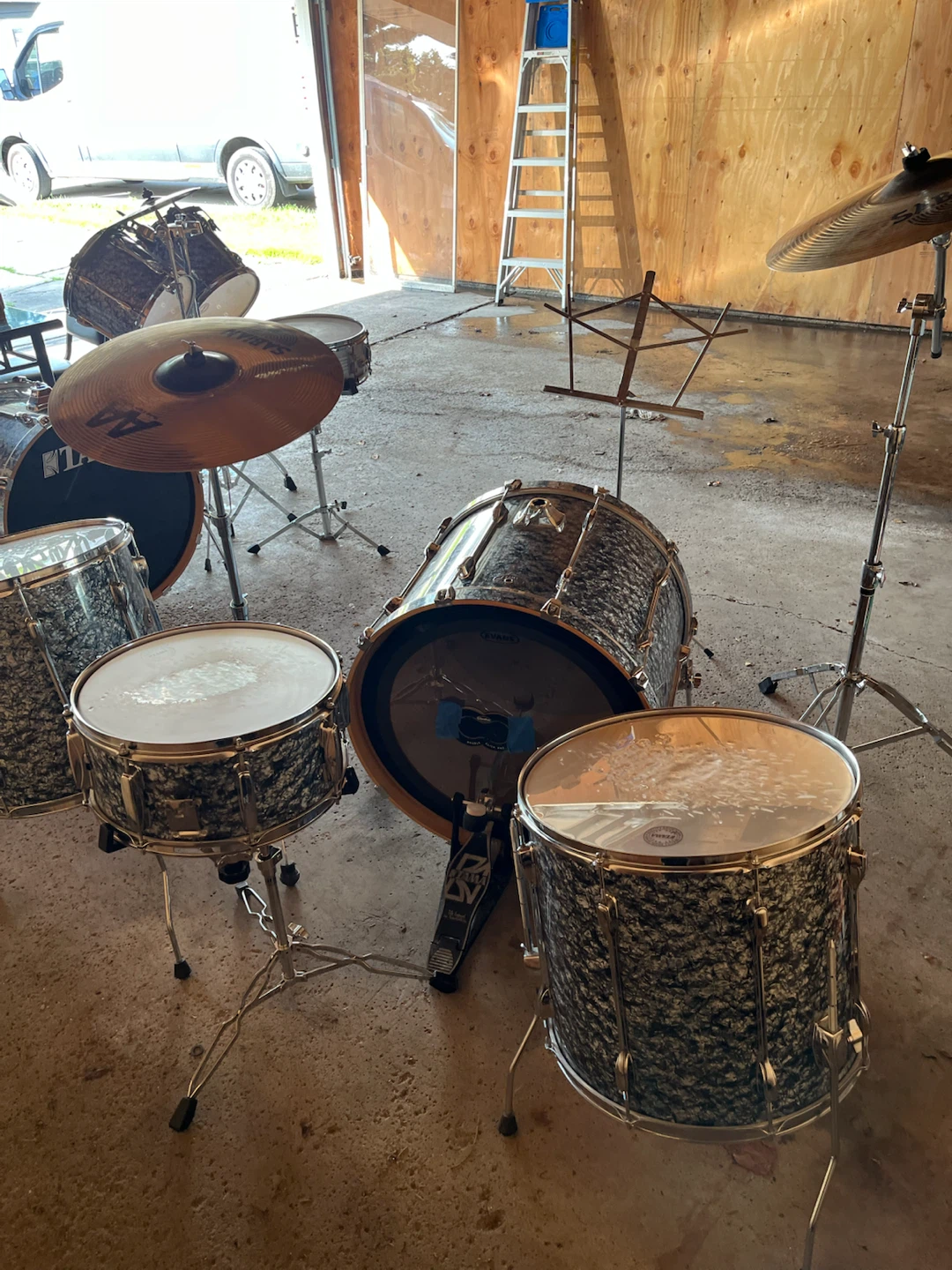 Vintage TAMA Black Diamond Pearl Drum Set - photo 3