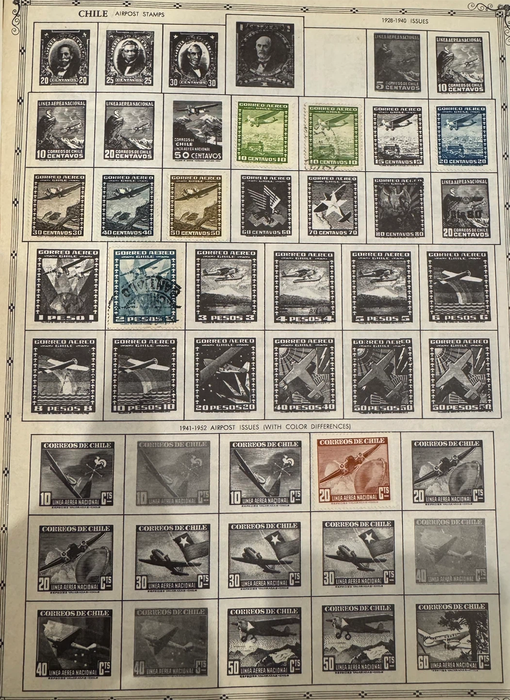 Very Old Postage Stamps From Chile - photo 3