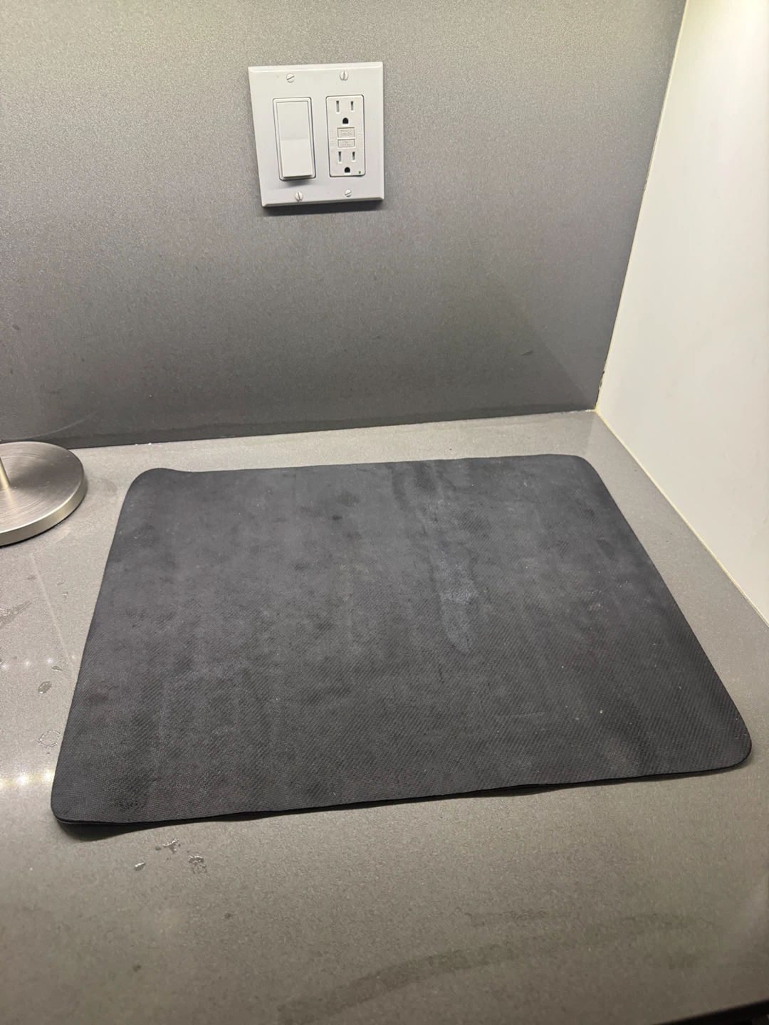 Black Rectangular Anti-Fatigue Mat Drying Matt