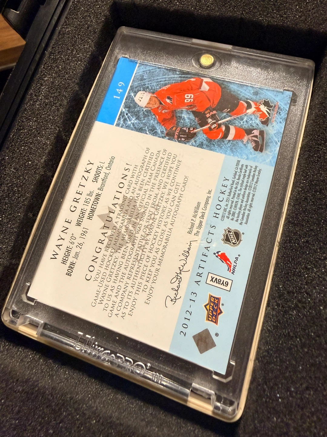 WAYNE GRETZKY - EXTREMELY RARE CARD! DUAL JERSEY AUTOGRAPH /12 - photo 3