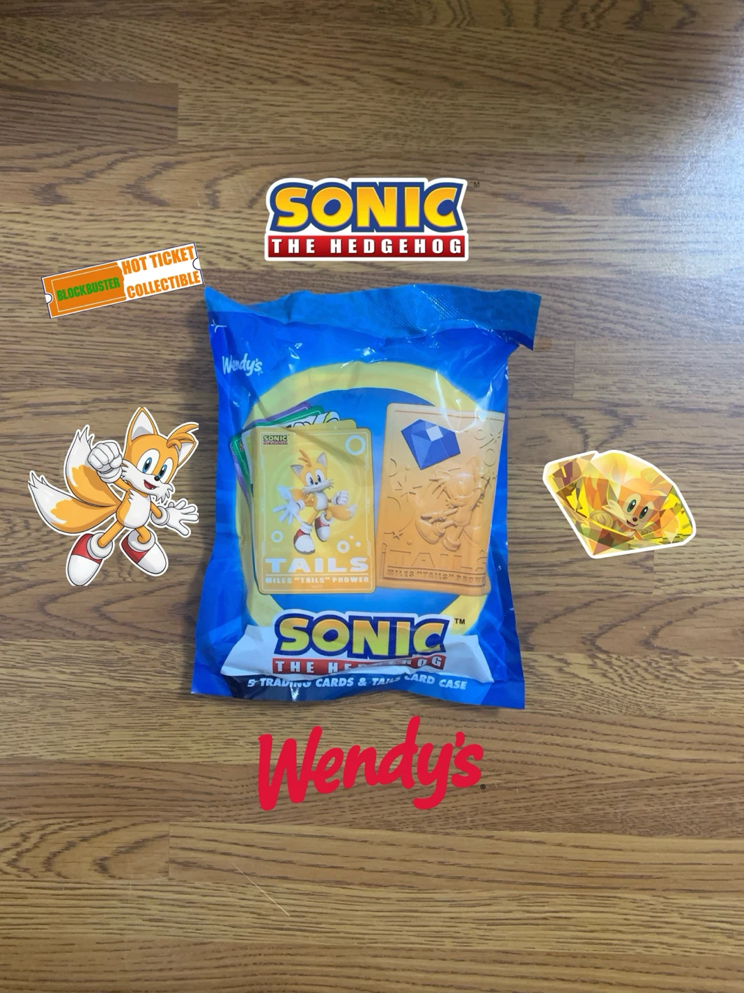 Wendy’s | Sonic The Hedgehog Trading Cards & Case (Tails)