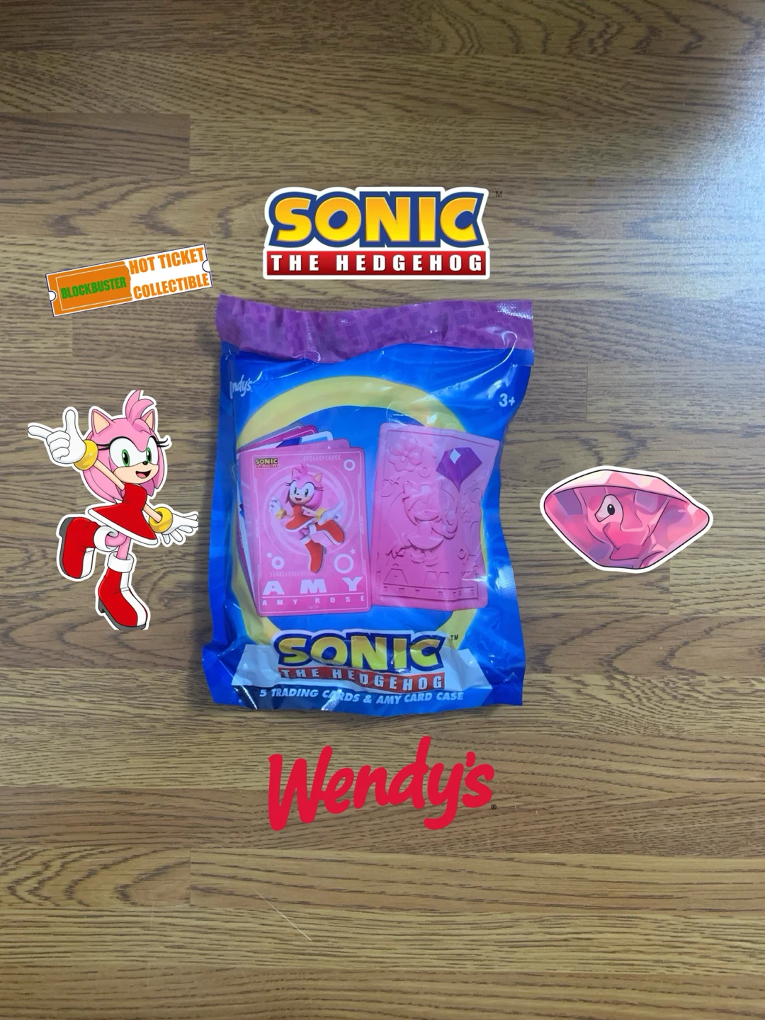 Wendy’s | Sonic The Hedgehog Trading Cards & Case (Amy Rose)