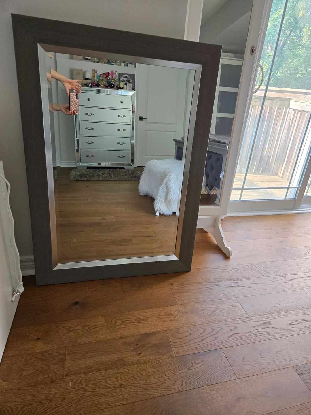 Cute Large Grey Framed Mirror $60 - photo 2
