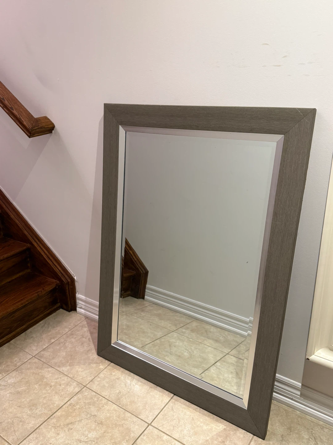 Cute Large Grey Framed Mirror $60 - photo 3