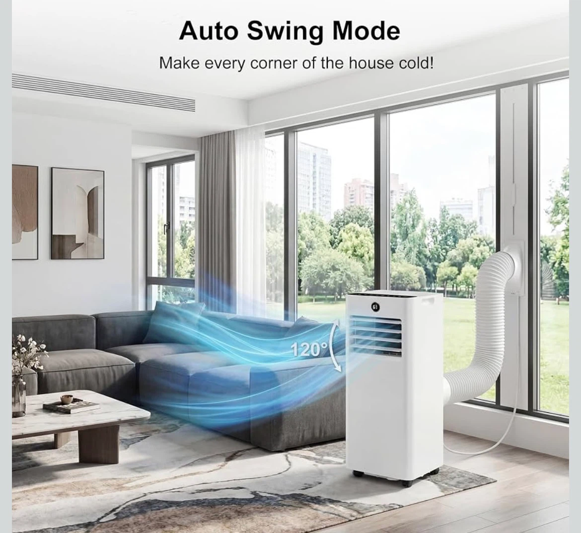 8000 BTU 3-IN-1 Portable Air Conditioner, Dehumidifier, Fan - photo 2