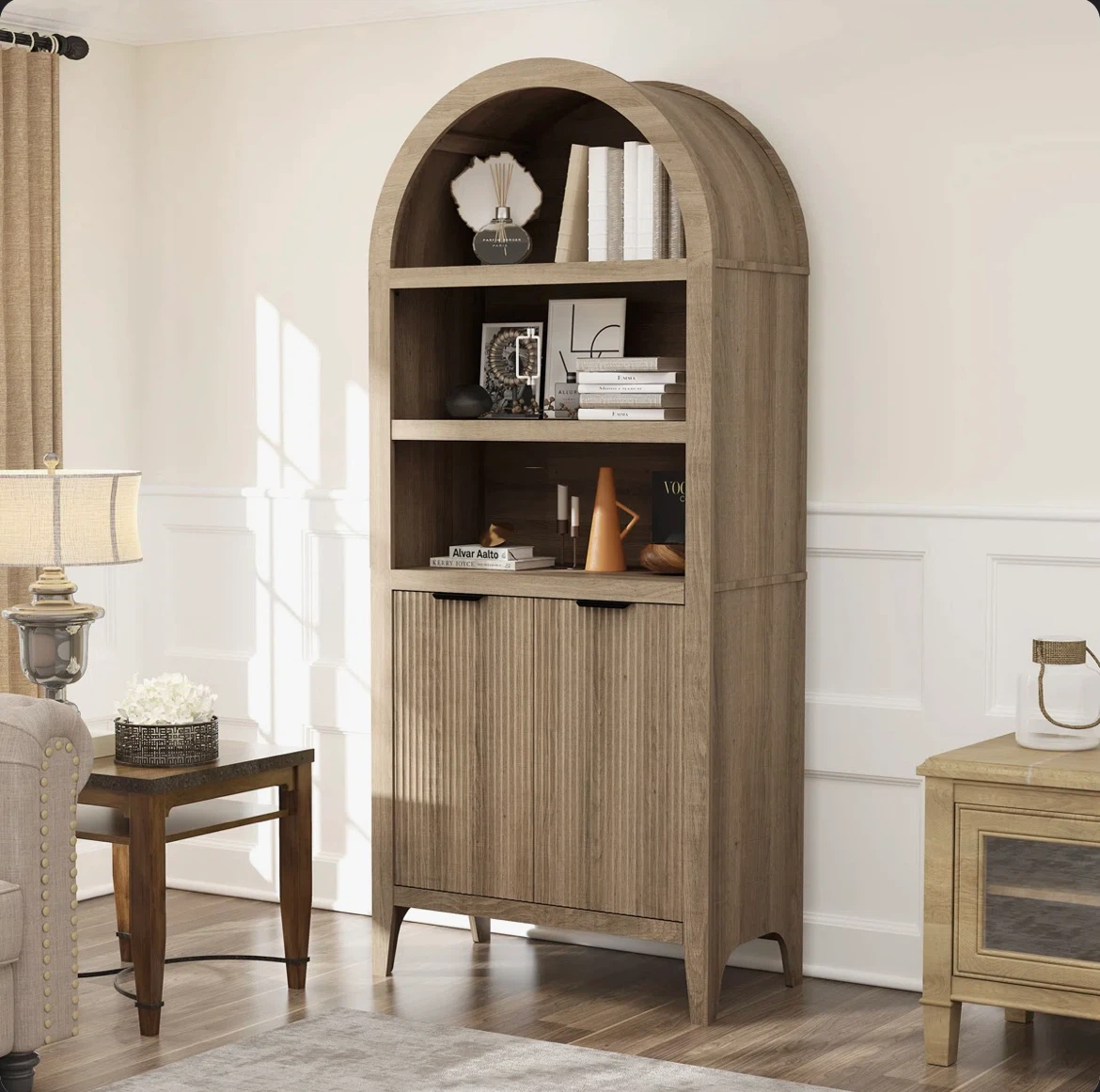 Right Home Furnishing Arch Bookshelf