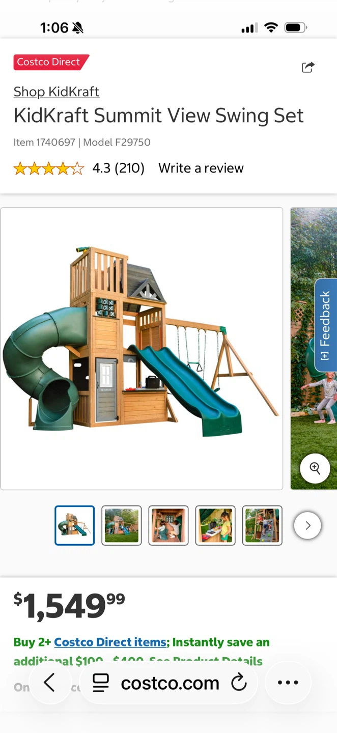 KidKraft Summit View Swing Set