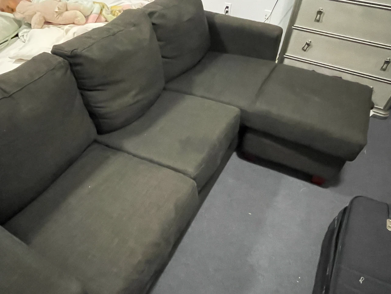 Dark Gray Sectional Sofa - photo 3
